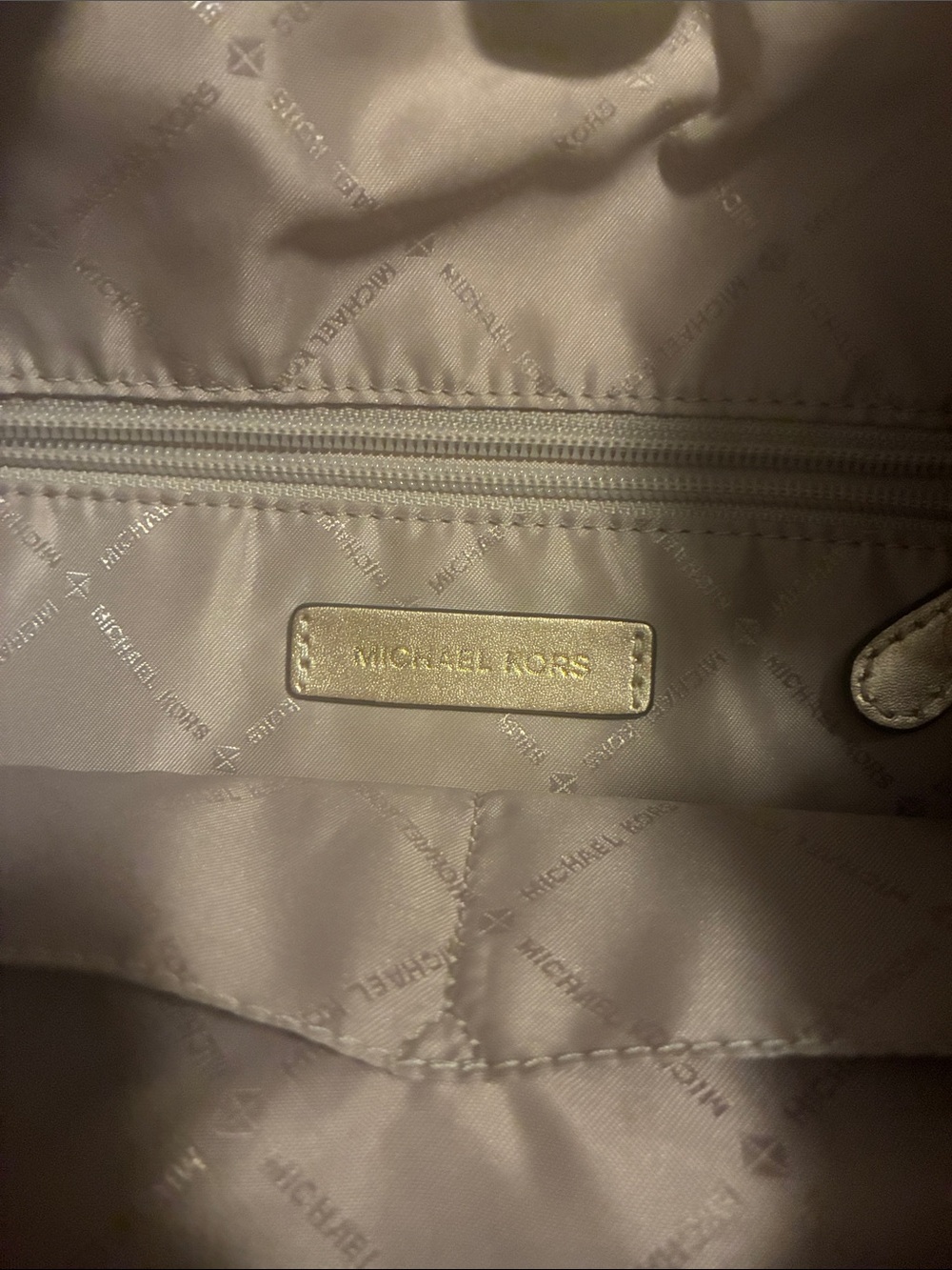 Michael Kors Quilted Metallic Gold Tote - Picture 10 of 12